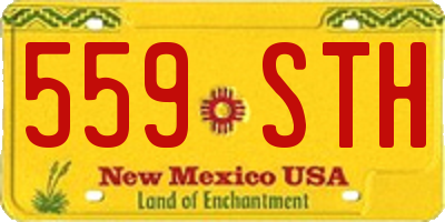 NM license plate 559STH