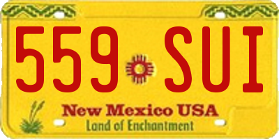 NM license plate 559SUI