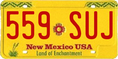 NM license plate 559SUJ