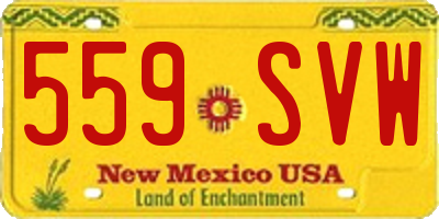 NM license plate 559SVW