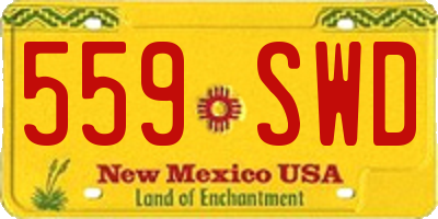 NM license plate 559SWD