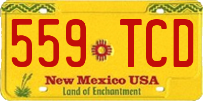 NM license plate 559TCD