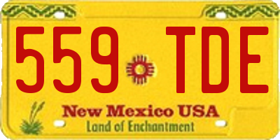 NM license plate 559TDE
