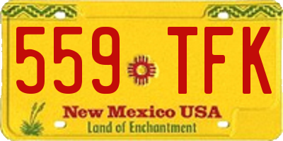 NM license plate 559TFK
