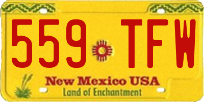 NM license plate 559TFW