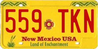 NM license plate 559TKN