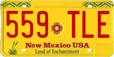 NM license plate 559TLE