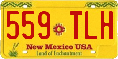 NM license plate 559TLH