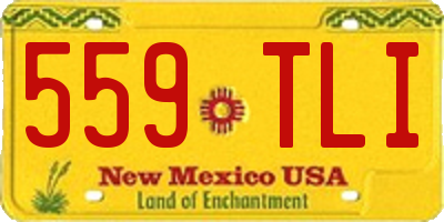 NM license plate 559TLI