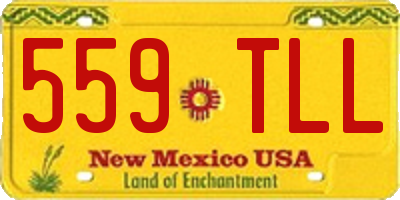 NM license plate 559TLL