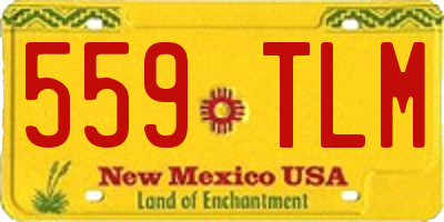 NM license plate 559TLM