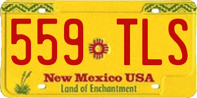 NM license plate 559TLS