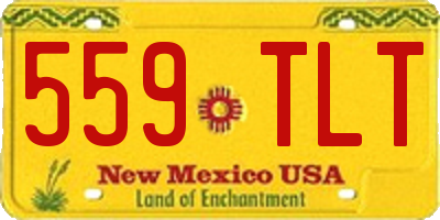 NM license plate 559TLT