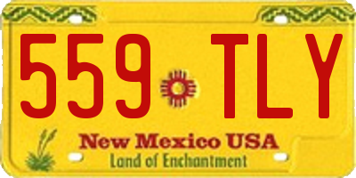NM license plate 559TLY