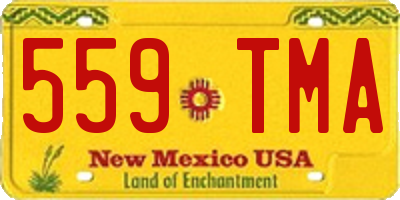 NM license plate 559TMA
