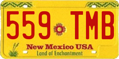 NM license plate 559TMB