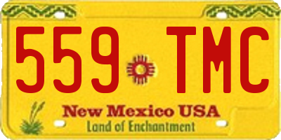 NM license plate 559TMC