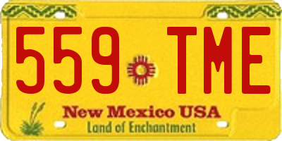 NM license plate 559TME