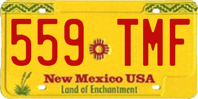 NM license plate 559TMF