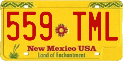NM license plate 559TML