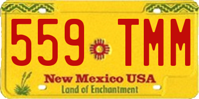 NM license plate 559TMM