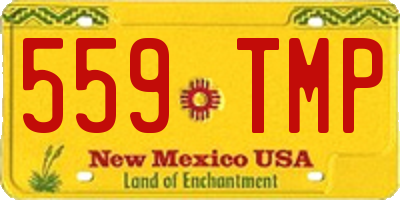 NM license plate 559TMP