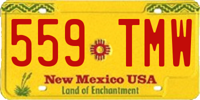 NM license plate 559TMW