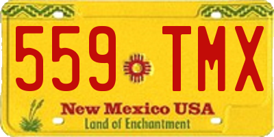 NM license plate 559TMX
