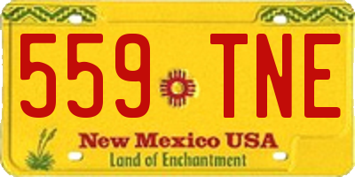 NM license plate 559TNE