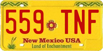 NM license plate 559TNF