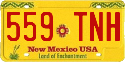 NM license plate 559TNH