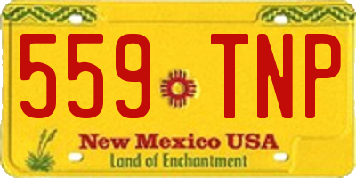 NM license plate 559TNP