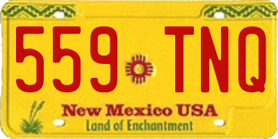 NM license plate 559TNQ