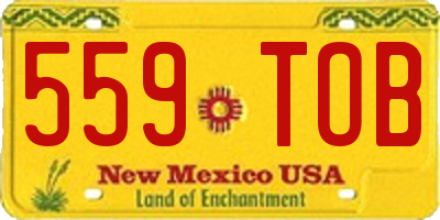 NM license plate 559TOB