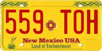 NM license plate 559TOH