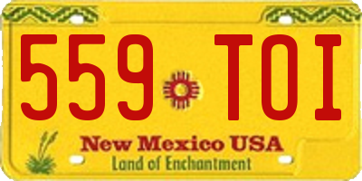 NM license plate 559TOI