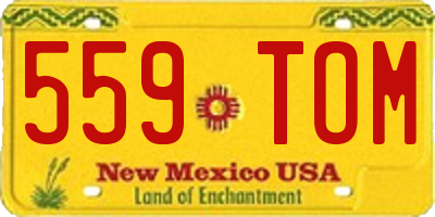 NM license plate 559TOM