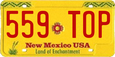 NM license plate 559TOP