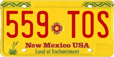 NM license plate 559TOS