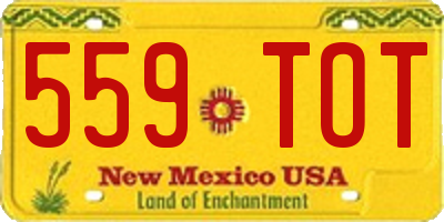 NM license plate 559TOT