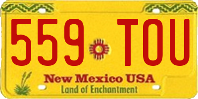 NM license plate 559TOU