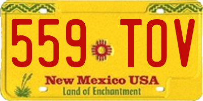 NM license plate 559TOV