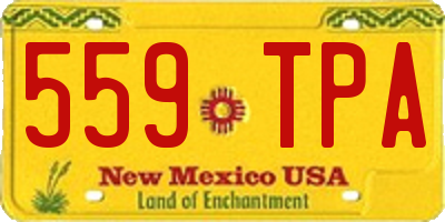 NM license plate 559TPA