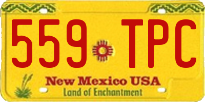 NM license plate 559TPC