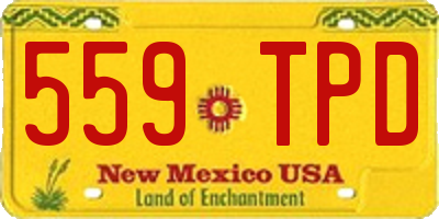 NM license plate 559TPD