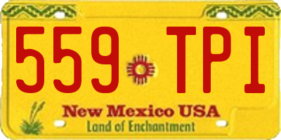 NM license plate 559TPI