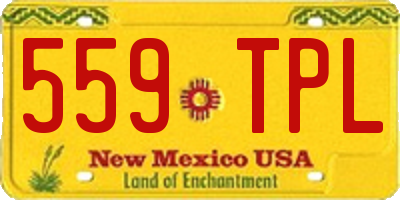 NM license plate 559TPL