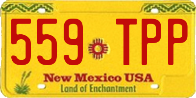 NM license plate 559TPP