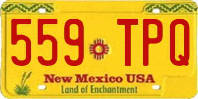 NM license plate 559TPQ