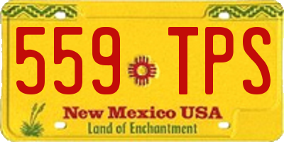 NM license plate 559TPS